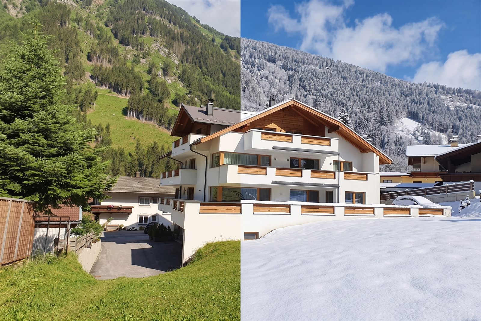 Sommer und Winter im Stubaital